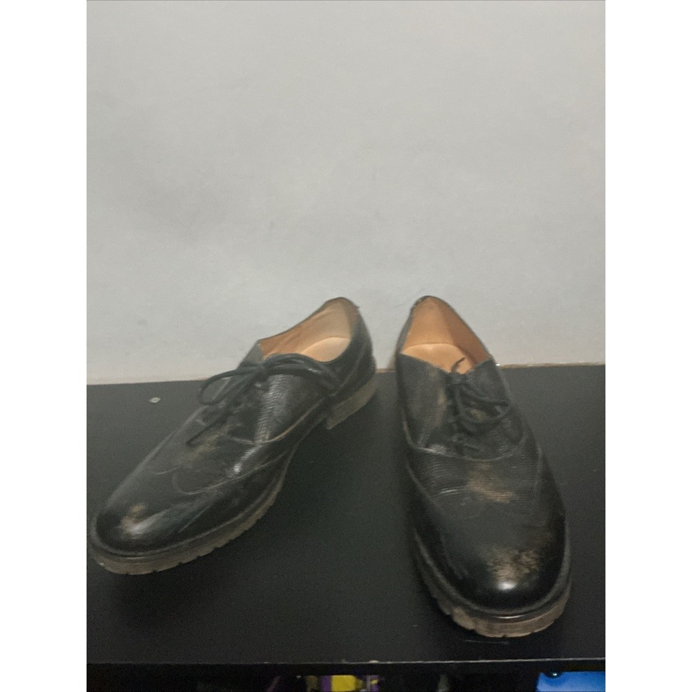 BED|STU Cobbler Men's Black Leather Cap Toe Oxford Shoes Size 8.5 WORN